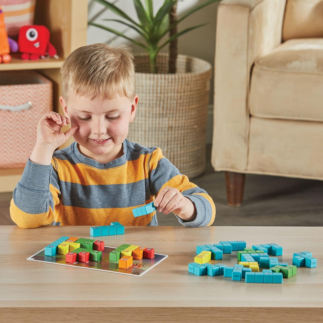 Learning Resources Numberblocks Kit mit 20 Aktivitäten und 28 Holzstücken, Charaktere von Eins bis F
