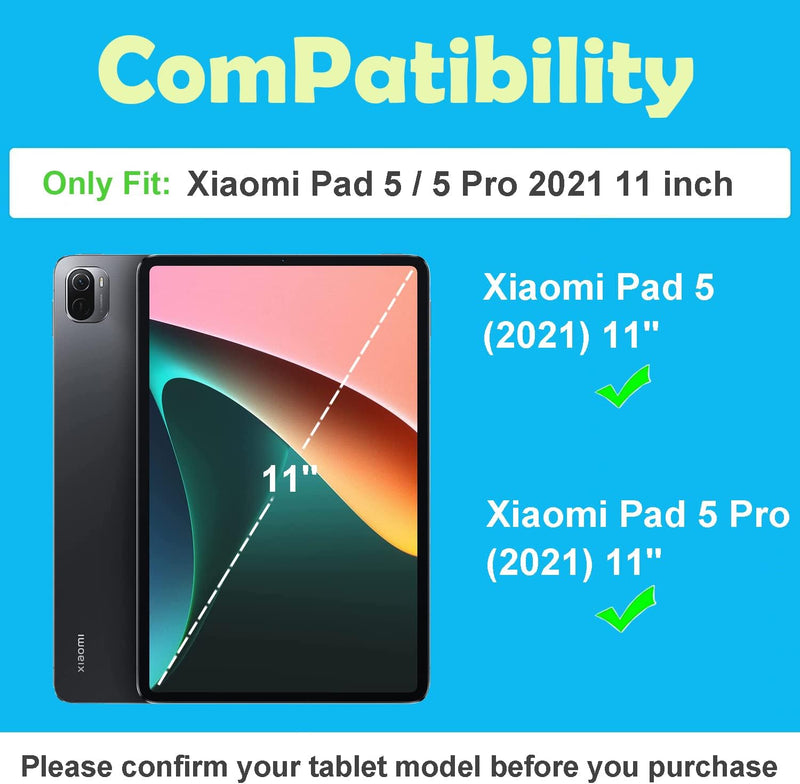 Wineecy 7 Farbige Beleuchtete Tastatur Hülle für Xiaomi Pad 5 / Mi Pad 5 Pro 11" 2021 Tablet, Ultrad