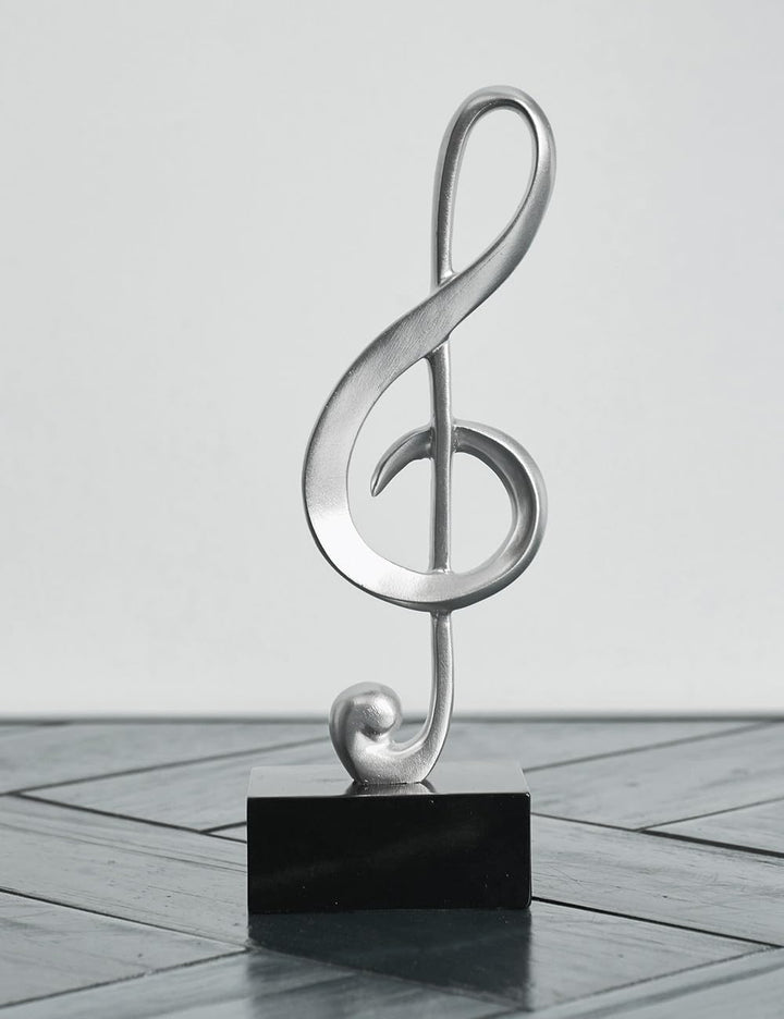 Amoy-Art 3pcs Deko Skulpturen Musik Note Figuren Klavier Statue Modern Arts Wohnzimmer Kunst Polyres