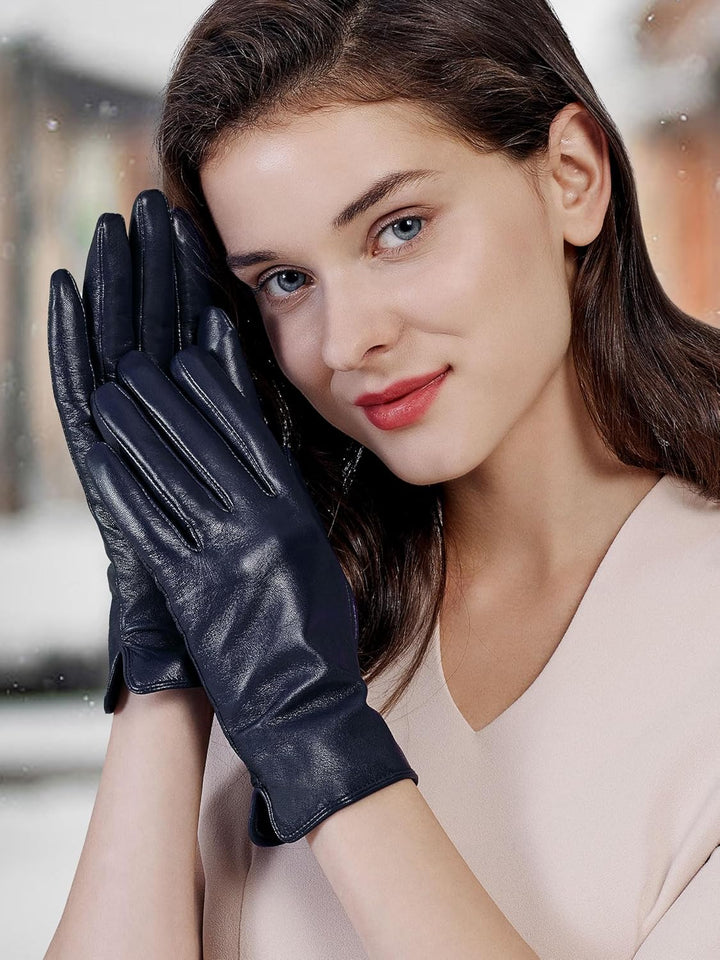 GSG SINCE 1998 Lederhandschuhe für Damen aus Chromfreiem Schaffell – Wollgefüttert/Fleecegefüttert,