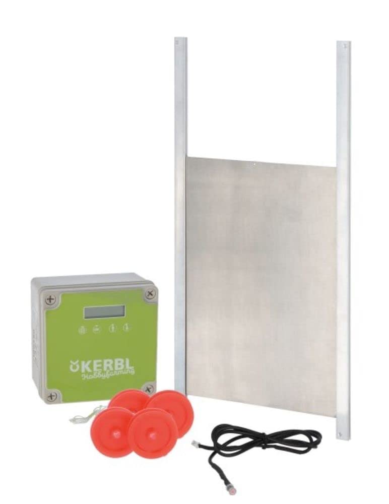 Kerbl 70546 Automatische Hühnertür Set inklusive Schiebetüre, 300 x 400 mm 300x400mm, 300x400mm
