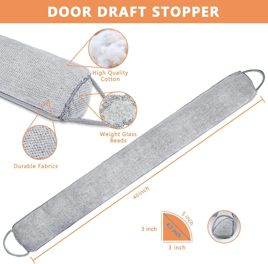 Schwerer Türzugstopper, 102 cm Zugluftstopper für Fenster Dreieck unter der Tür Zugluftstopper Geräu
