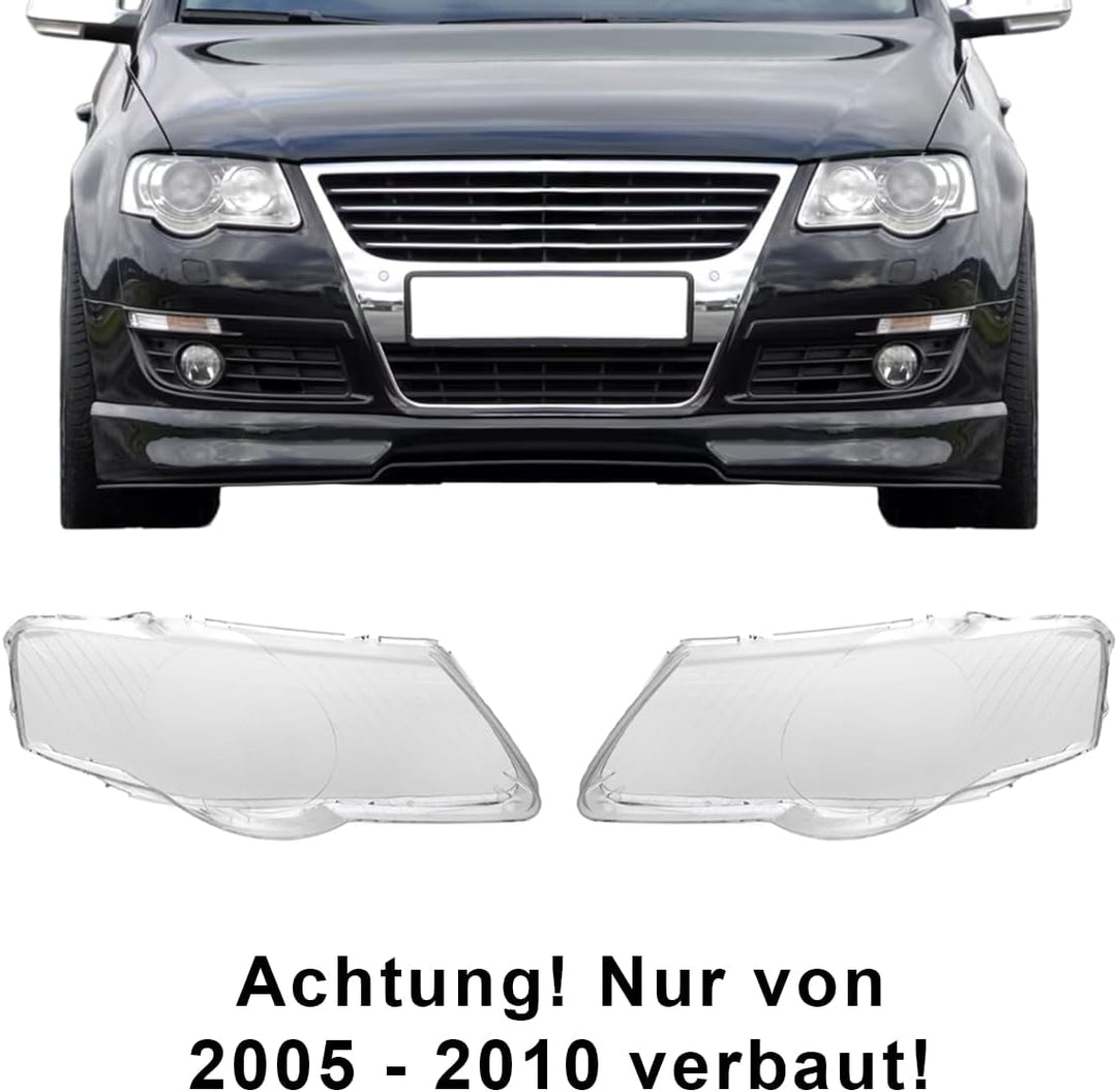 LST Scheinwerferglas (2er Set) Streuscheibe Hauptscheinwerfer Linsenscheibe Frontlicht Abdeckung Gla
