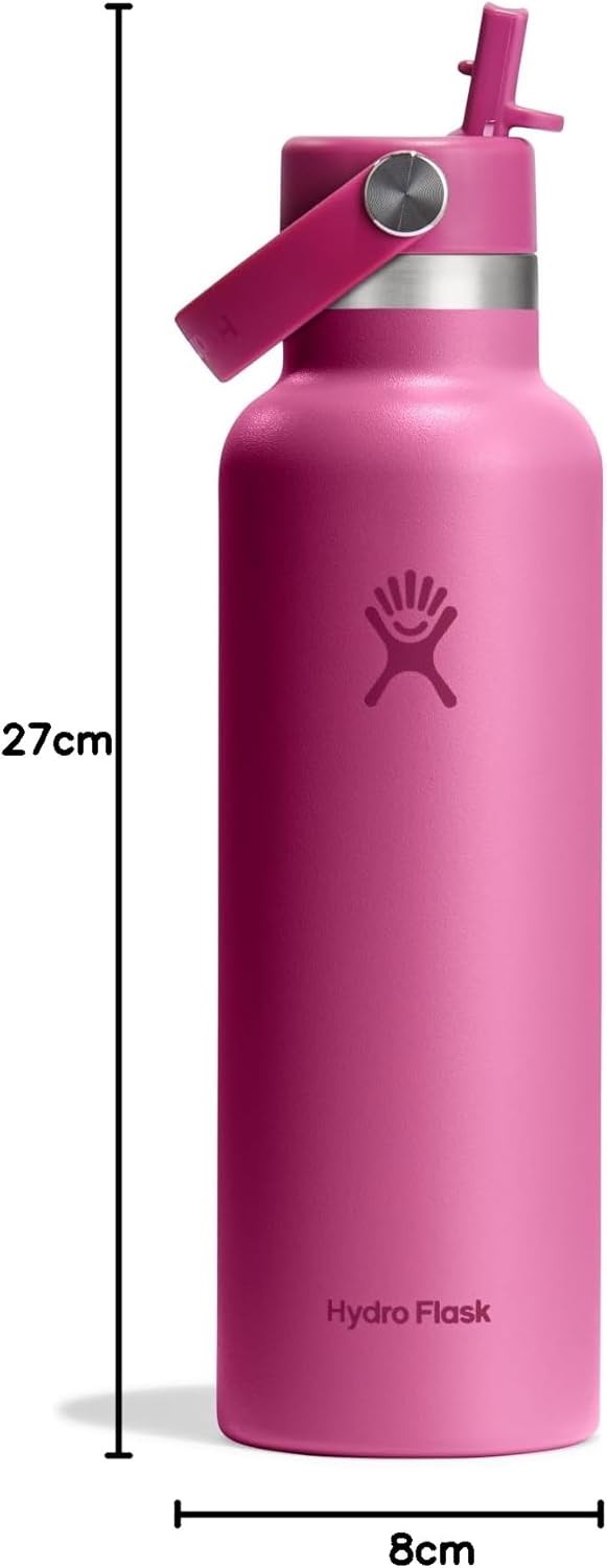 Hydro Flask - Standard Mouth Water Bottle 621 ml (21 oz) - Vacuum Insulated Stainless Steel Water Bo