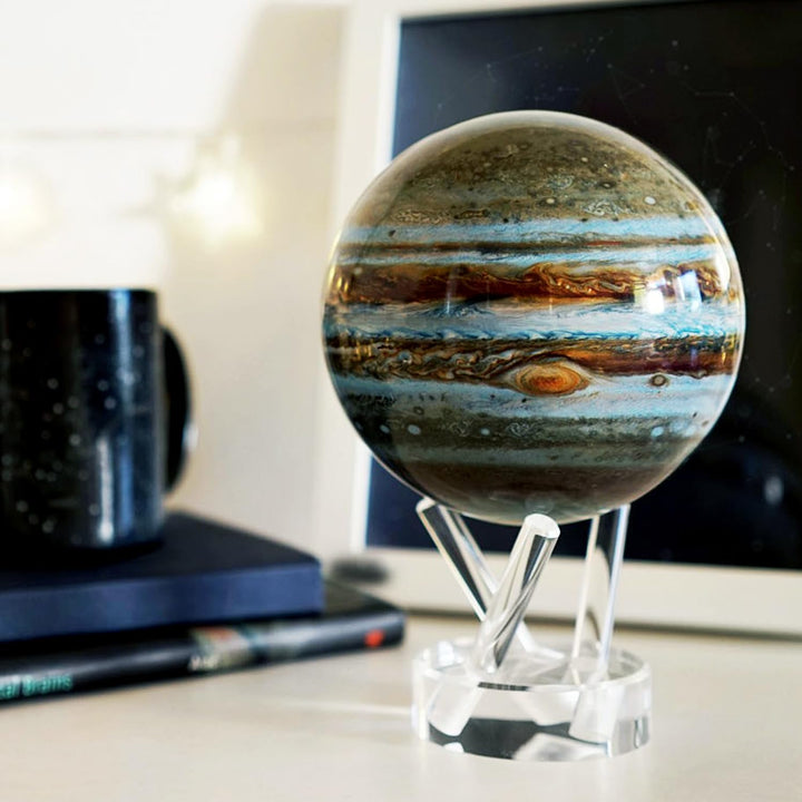 MOVA Globus Weltraumserie Jupiter 8,5" mit Sockel, solarbetriebener rotierender Globus, einzigartige