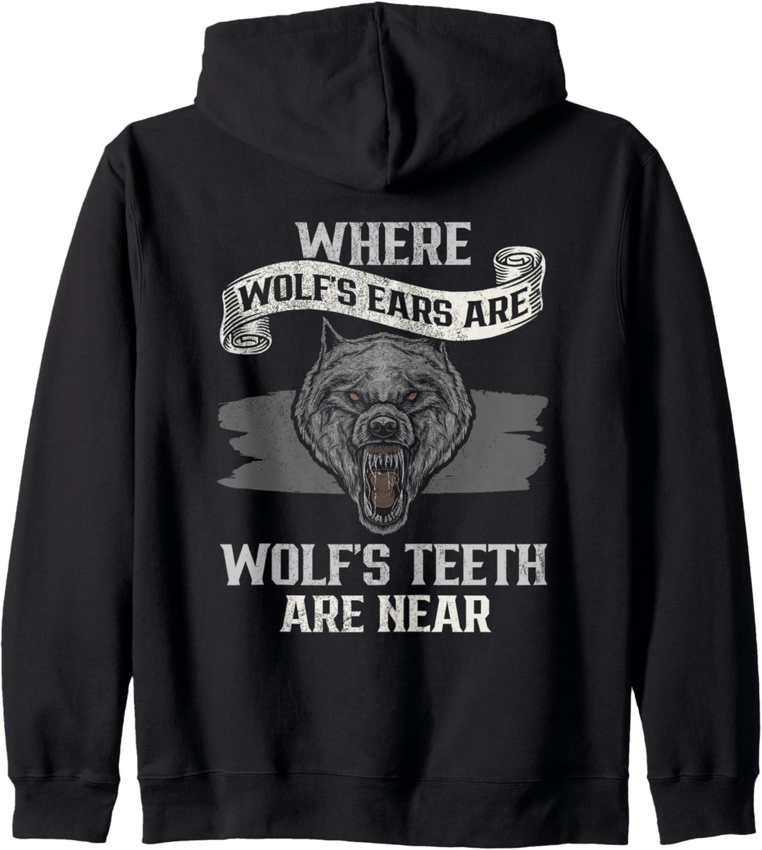Where Wolfs Ears Are Wolfs Teeth Are Near Wikinger Kapuzenjacke