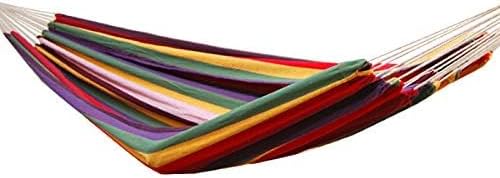 AMANKA XXL 2 Personen Hängematte Regenbogen Bunt Gestreift 400x160cm Belastbarkeit bis 150 KG 100% B