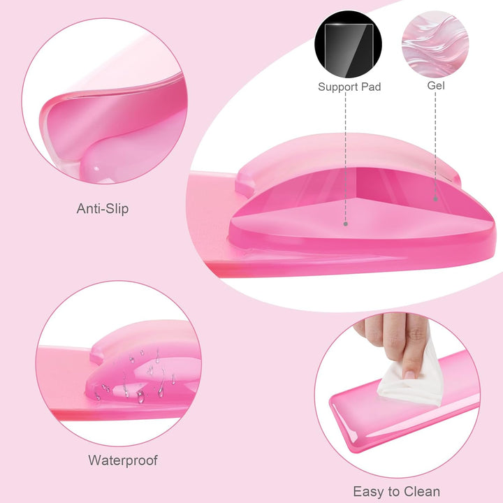 MOSISO Handgelenkauflage Gel für Mauspad Tastatur Set, Unregelmässig Ovales Ergonomisches Mauspad Ta
