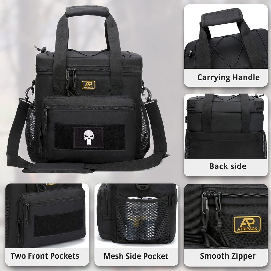 Taktische Lunch-Tasche für Männer, Isolierte und Auslaufsichere Lunchbox mit MOLLE-System, Grosse Kü