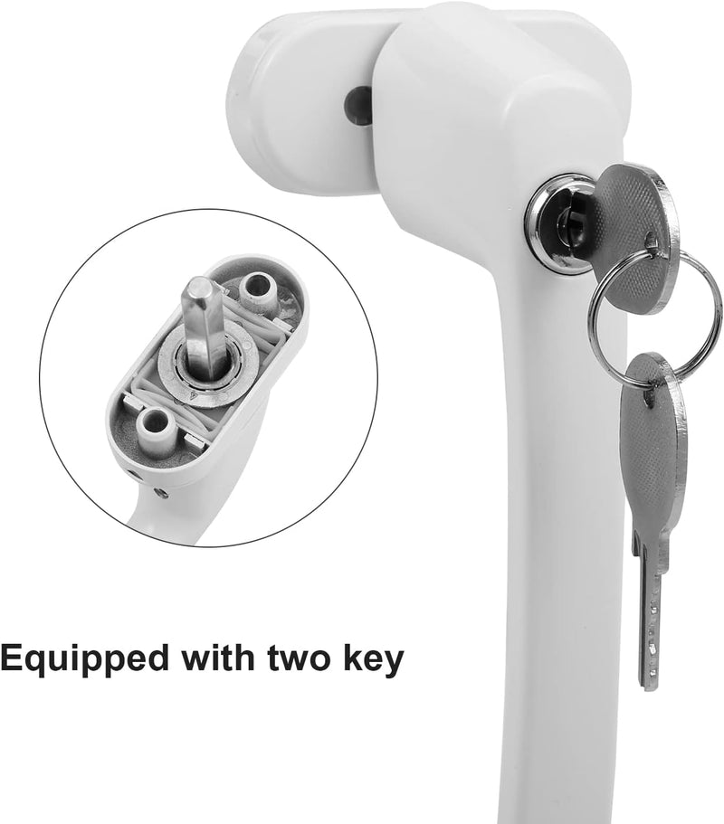 Jopassy 12x Aluminium Fenstergriff kindersicherung Fenstergriffe Abschliessbarer gleichschliessend F