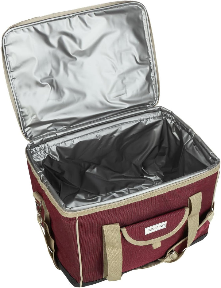 anndora Kühltasche XL 40 Liter - Isotasche Kühlbox Picknicktasche Farbauswahl XL rubinrot, XL rubinr