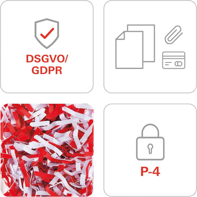 HSM Aktenvernichter SECURIO B22, Sicherheitsstufe 4, 11 Blatt (Partikelschnitt), 3,9x30mm, 3,9x30mm