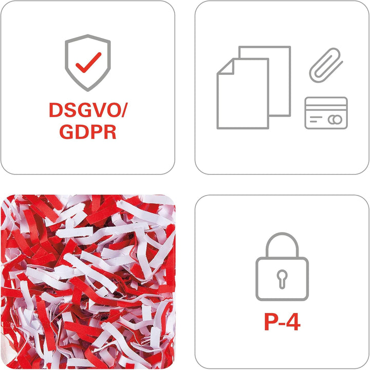 HSM Aktenvernichter 1902111 SECURIO C16, Sicherheitsstufe 4, 7 Blatt (Partikelschnitt) ,, 4x25mm, 4x