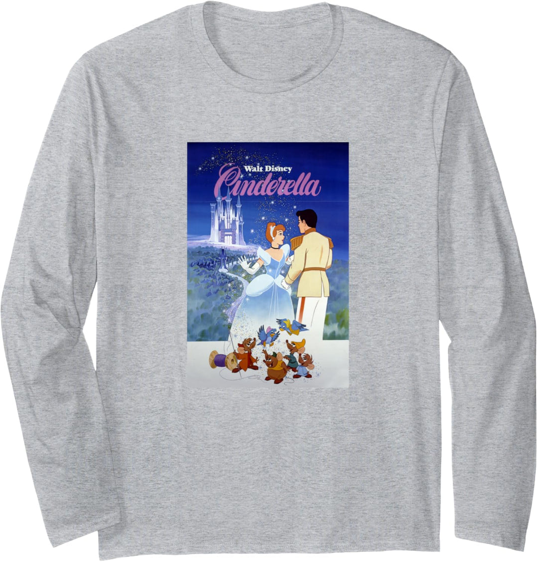 Disney Cinderella Classic Vintage Movie Poster Langarmshirt