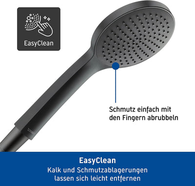 Duravit Universal Duschkopf, Duschbrause Strahlart Rain, Handbrause rund (Ø 110 mm), Brausekopf mit