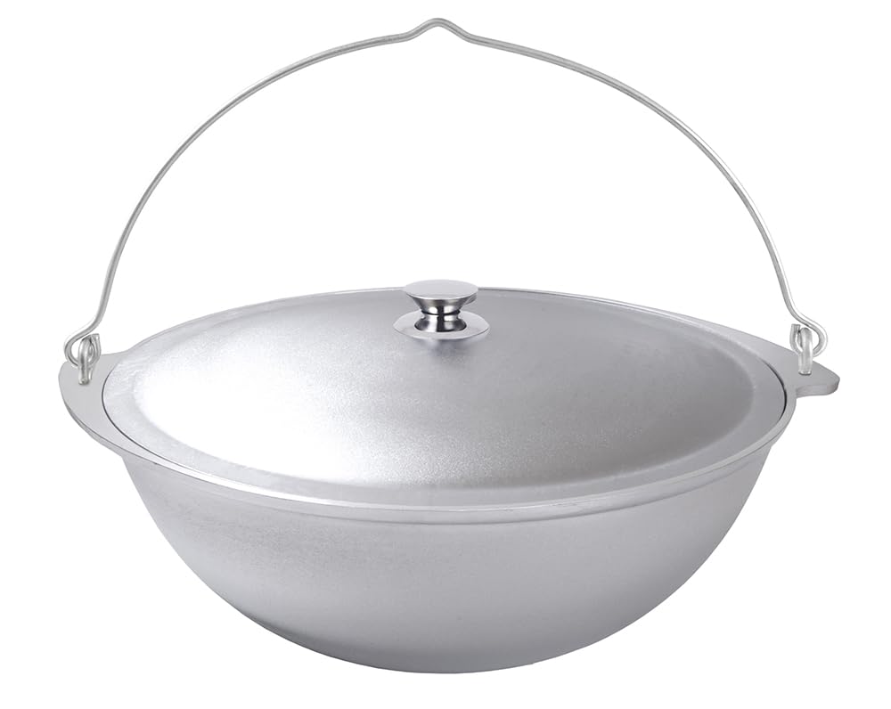 Kukmara Kazan Asien Topf Tatarskij mit Bügel und Deckel Kasan WOK 6 Liter für CAMPING Aluguss