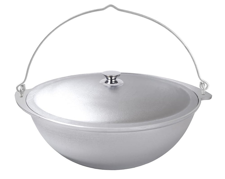 Kukmara Kazan Asien Topf Tatarskij mit Bügel und Deckel Kasan WOK 6 Liter für CAMPING Aluguss