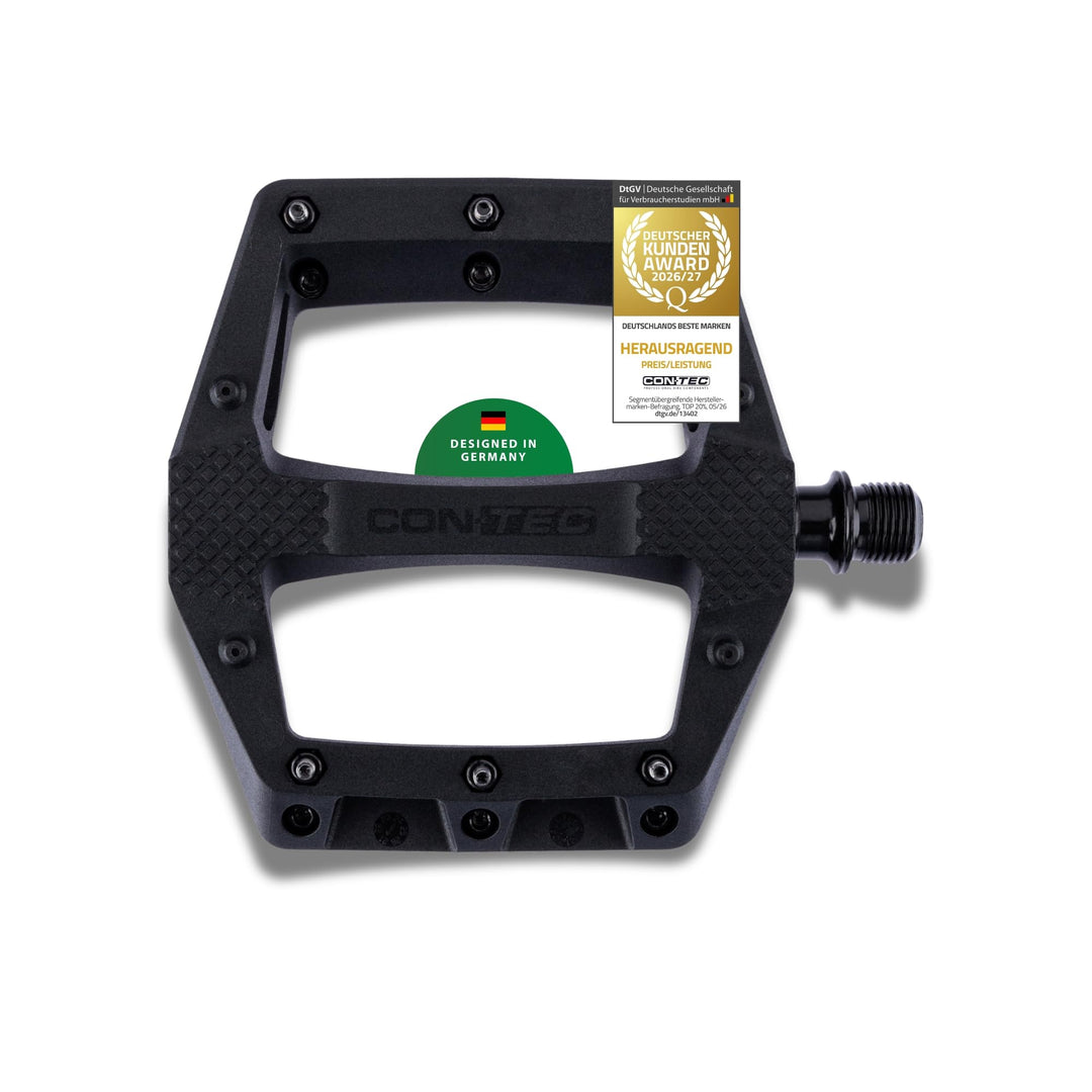 CONTEC Fahrrad-Pedal Tenderizer, Nylon Körper, MTB Pedal, Plattform-Pedale, Lightweight, CrMo Achse,