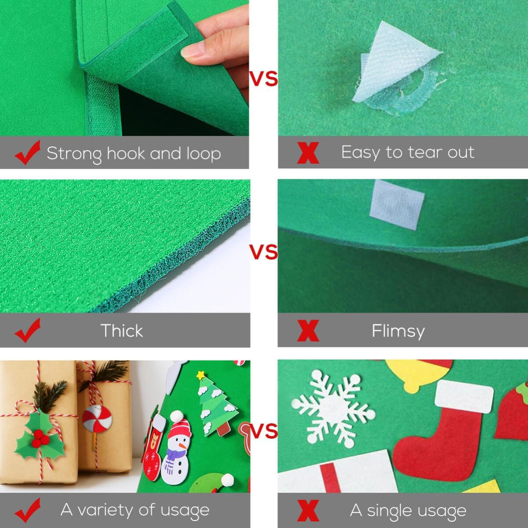 29 Stück Filz Weihnachtsbaum hängend für Kinder DIY Home Party Dekoration