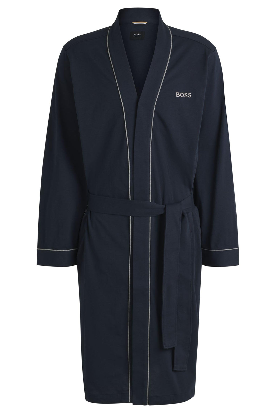 BOSS Hugo Boss Herren Bademantel Kimono BM 10121122 02, Einfarbig, S Blau
