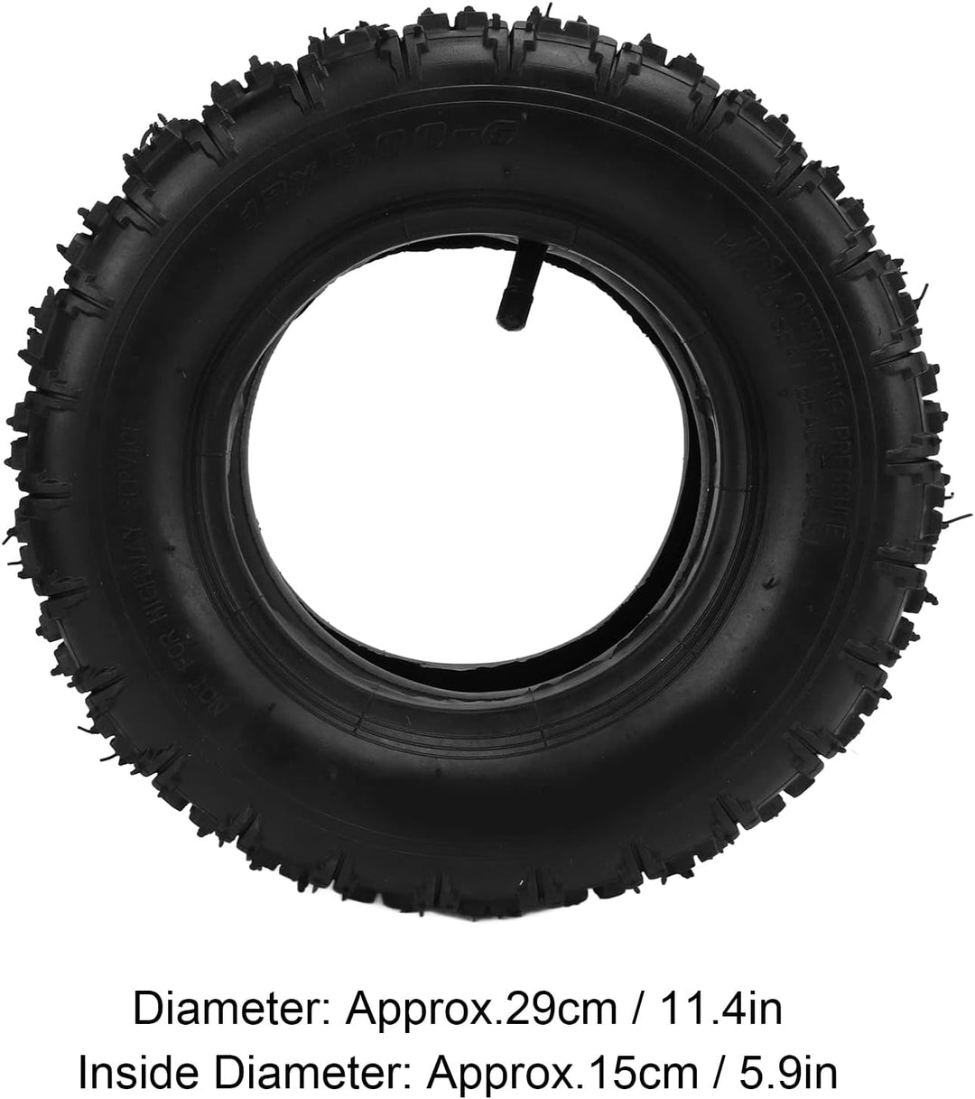 Dilwe Offroad-Reifen, 13 X 5.00-6 Gummi-Innen- und Au?enreifen mit Geradem VentilschaftElectric Bicy