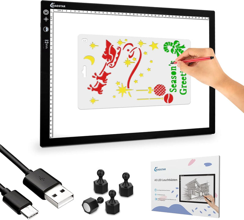 XIAOSTAR A3 Led Licht Pad Leuchttisch, Smart Tracing mit Sperrbildschirm und Timing-Set, einstellbar