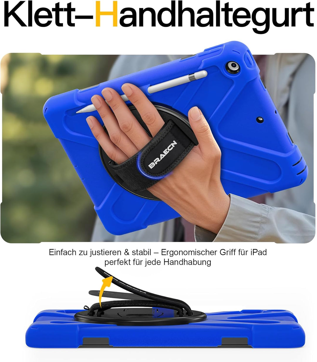 BRAECN Hülle für iPad 10.2 Zoll (iPad 9./8./7. Generation), Robuste Stossfeste Schutzhülle mit Stift