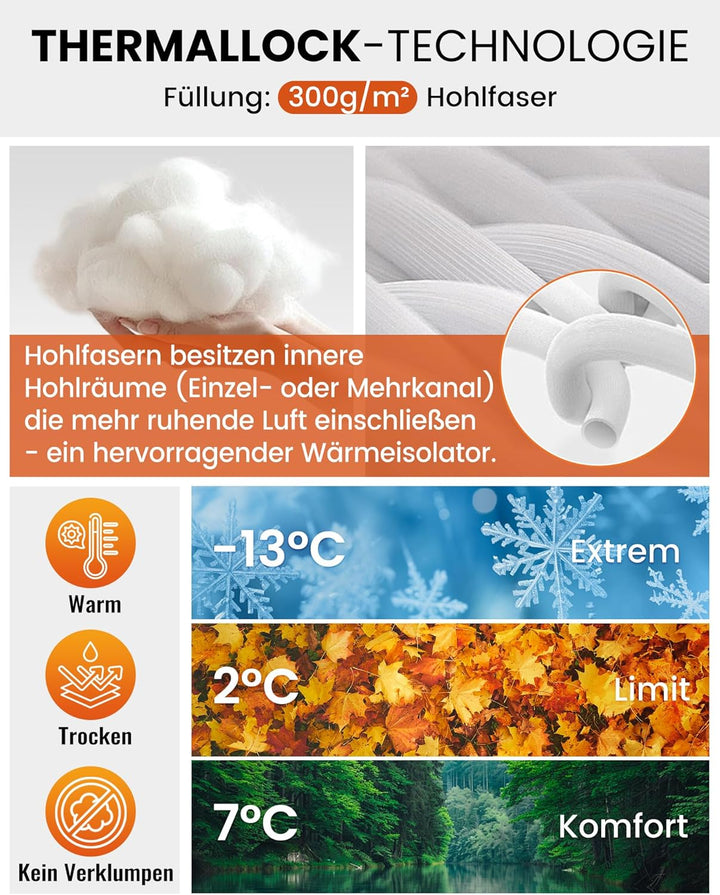 KingCamp Schlafsack für Erwachsene, Winter, Flanell, kompakt, 3-4 Jahreszeiten, Decke für Camping, R