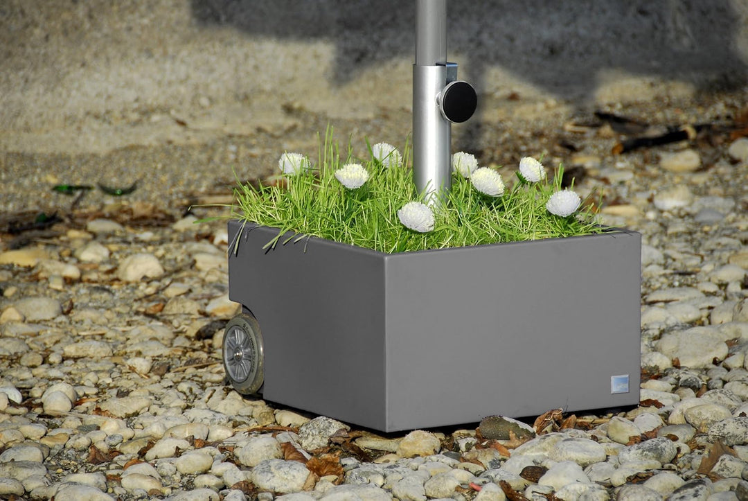 XXD Flowerpower bepflanzbarer Sonnenschirmständer Schirmständer mit Rollen