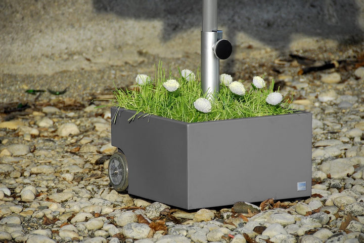 XXD Flowerpower bepflanzbarer Sonnenschirmständer Schirmständer mit Rollen