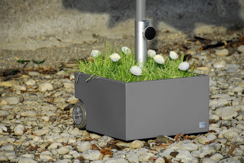 XXD Flowerpower bepflanzbarer Sonnenschirmständer Schirmständer mit Rollen