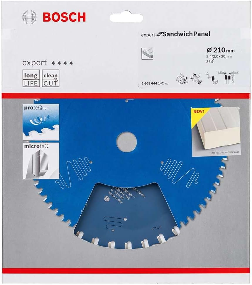 Bosch Professional Kreissägeblatt Expert for Sandwich Panel 210 mm 2,4/2.0x 30 mm, 36 Zähne, Zubehör