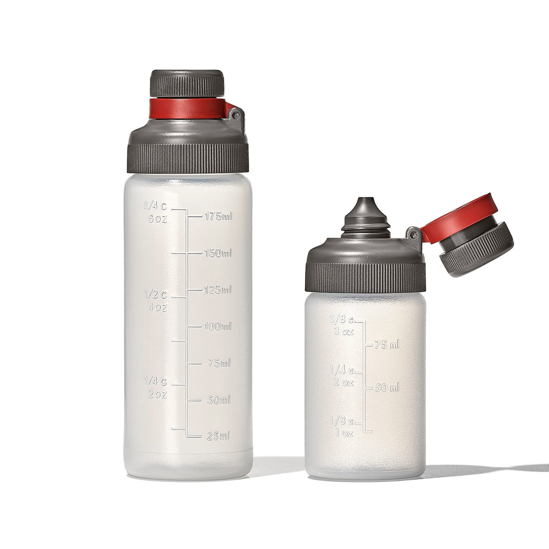 OXO Auslaufsicheres Quetschflaschen-Set, 3, 170 ml, Quetschflaschen-Set