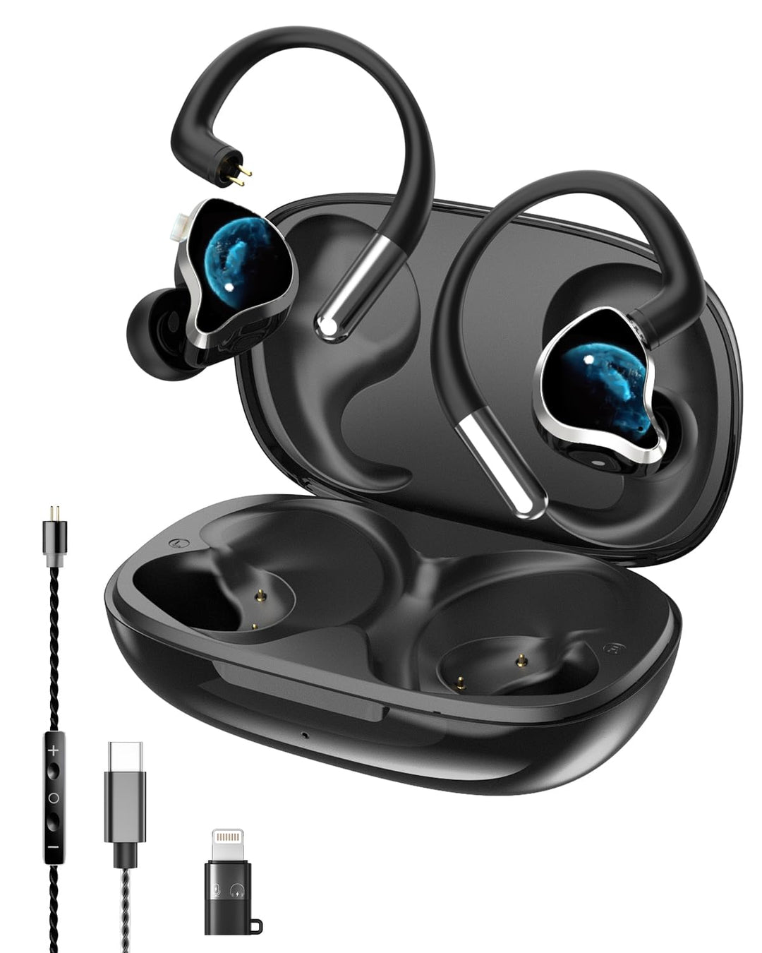 NE81 Dual-Mode In Ear Kopfhörer Kabellos Bluetooth 6.0 + Kabelgebunden mit Type-C, Soundkarte mit 6