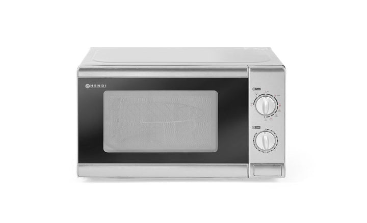 HENDI Mikrowelle mit Grill, Mikrowelle 700W, Grill 1000W, Drehteller ø255mm, mit 2 Reglern separat e