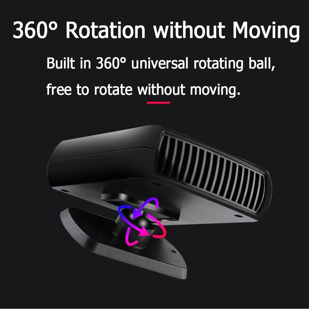 Riloer 2 in 1 tragbare Autoheizung, schnell heizbare Autoentfroster, heisser und kalter Autolüfter m