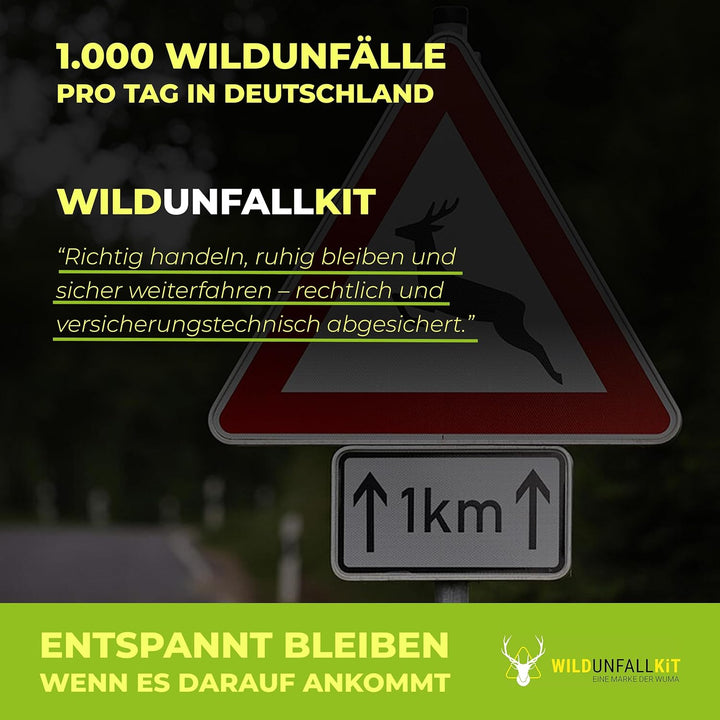 Classic - Stressfrei [Passt in jedes Auto] Sofort einsatzbereit | Wildunfall-Set fürs Auto Zubehör H