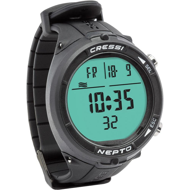 Cressi Nepto Watch Computer - Freitaucheruhr_Computer, Einheitsgrösse, Unisex Erwachsene Schwarz, Sc