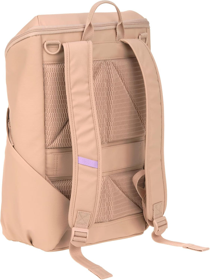 LÄSSIG Baby Wickelrucksack mit Wickelunterlage, Kinderwagenbefestigung und Flaschenhalter/GRE Slende
