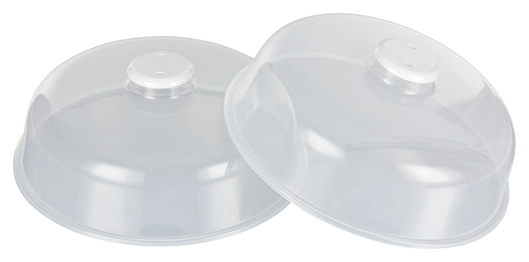 Mikrowellen-Abdeckung 24,5 cm 2er Set – Runde Mikrowellenhaube mit Entlüftungslöchern – Praktische M