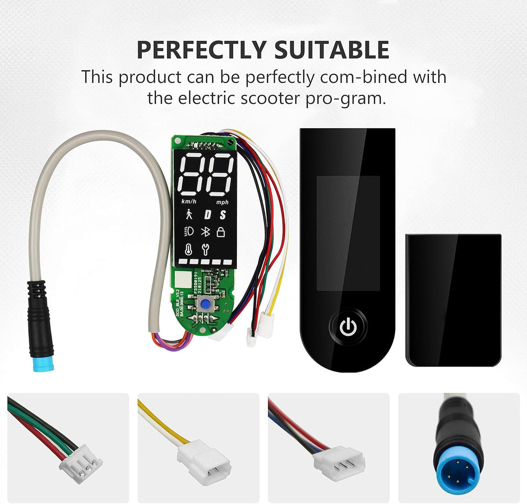 Yungeln Scooter Armaturenbrett mit Bluetooth V2.0 mit 3 Verbindungskabel Dashboard Platine + Abdecku