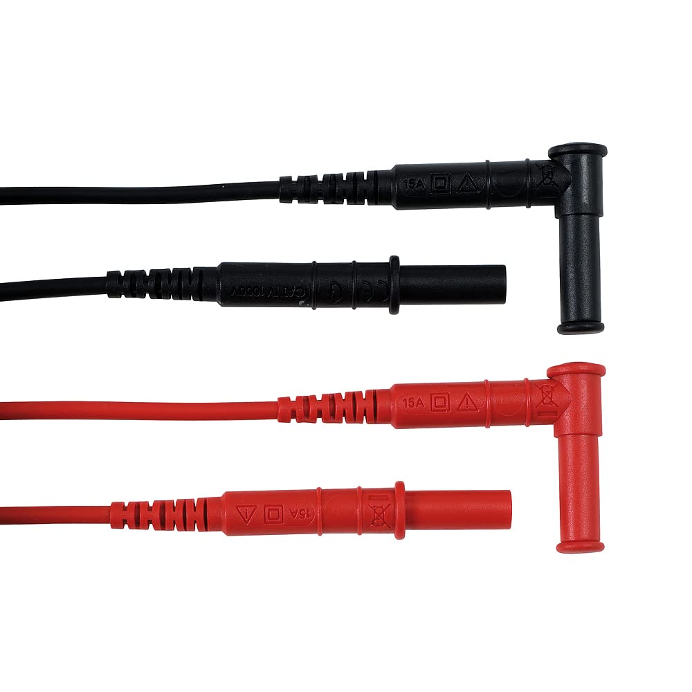 Chauvin Arnoux Messleitungs-Set [4mm Sicherheits-Stecker - 4mm Sicherheits-Buchse] 1.5m Rot, Schwarz