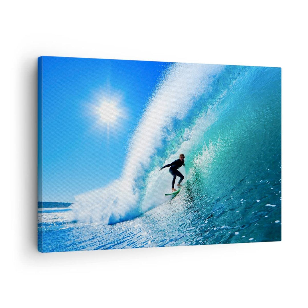 Bilder auf Leinwand Windsurfing strand ozean spass Leinwandbild 70x50cm Wandbilder Dekoration Wohnzi