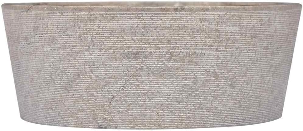 vidaXL Waschbecken Aufsatzwaschbecken Waschtisch Waschplatz Waschschale Handwaschbecken Naturstein B