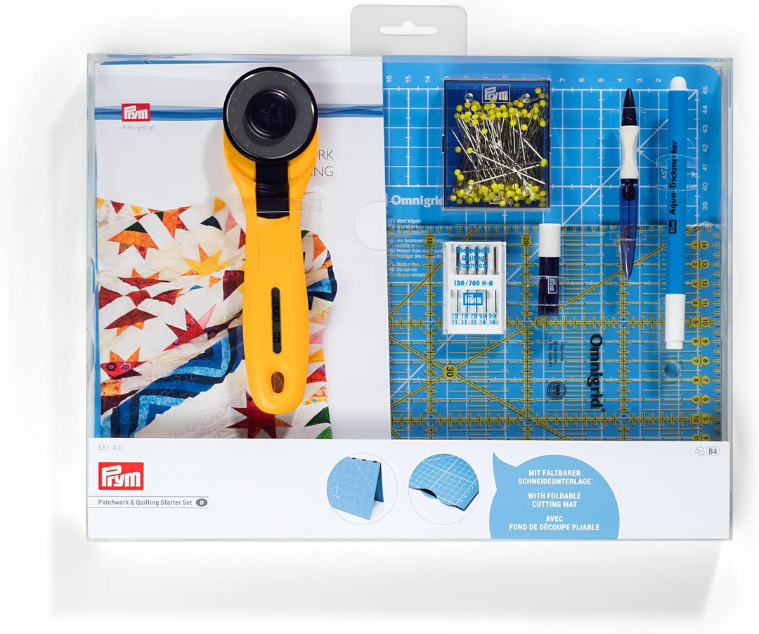 Prym Patchwork & Quilting Starter Set in cm Nähset, Mehrfarbig, DE