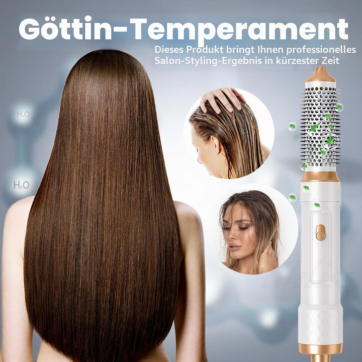 Airstyler 5 in 1 Hair Styler 1000W Warmluftbürste Set mit Auto Lockenstäbe,1000W Haartrockner Air br