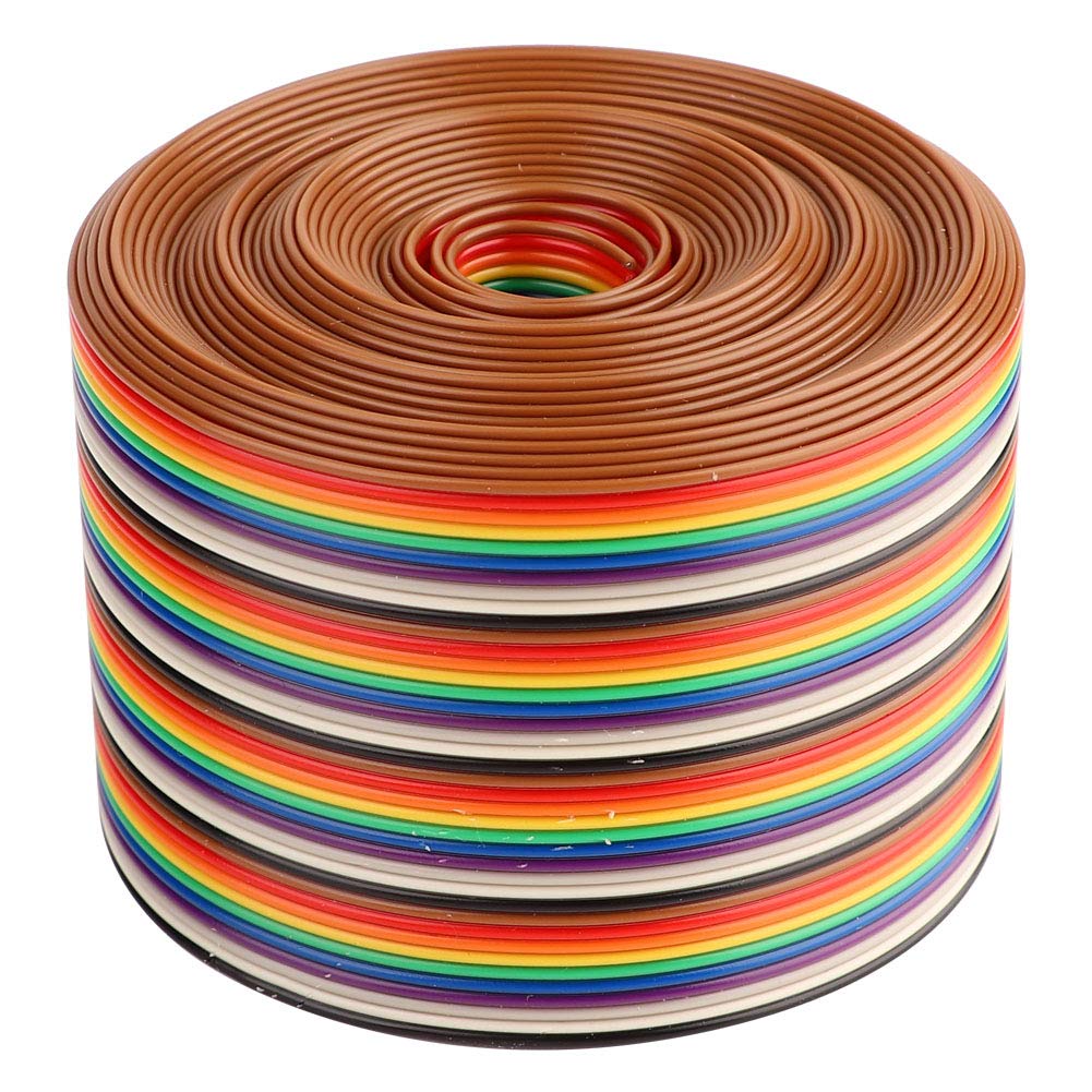 Flachbandkabel, bunt 1,27 mm Abstand Kabel 40P flach Rainbow Flachbandkabel Drahtbreite 5,08 cm (5 m
