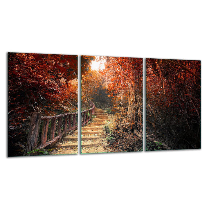 TMK ArtDeko Herdabdeckplatte 3 Teilig 3x30x52 cm - Spritzschutz Herdabdeckung – Herdschutz aus Siche
