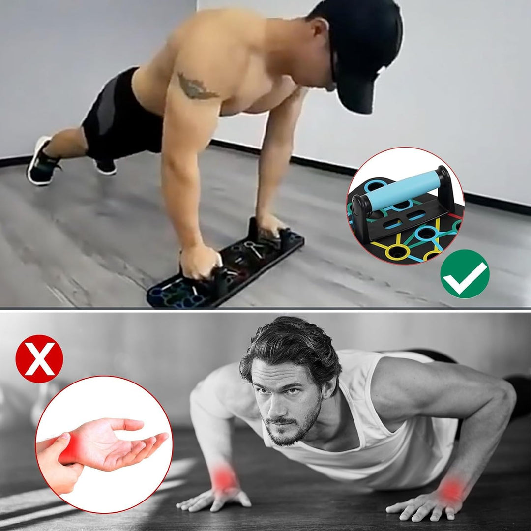 17 in 1 Faltbare Push-Up Liegestütz Brett mit Handgriff für Muskeltraining Effektiv Für Männer Fraue