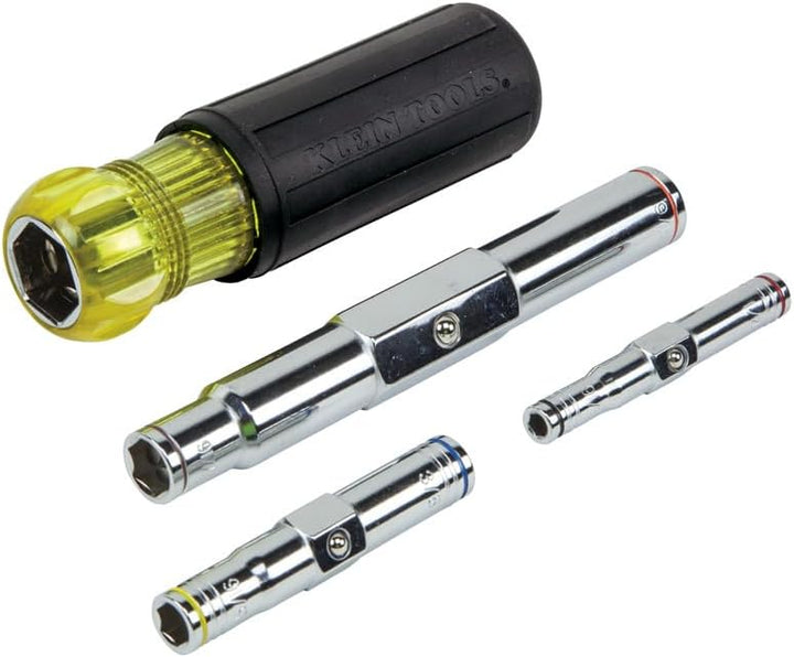 KLEIN TOOLS Steckschlüssel-Set, 6-in-1-Multi-Steckschlüssel-Set, robust, hohler Schaft, Sechskant-Gr